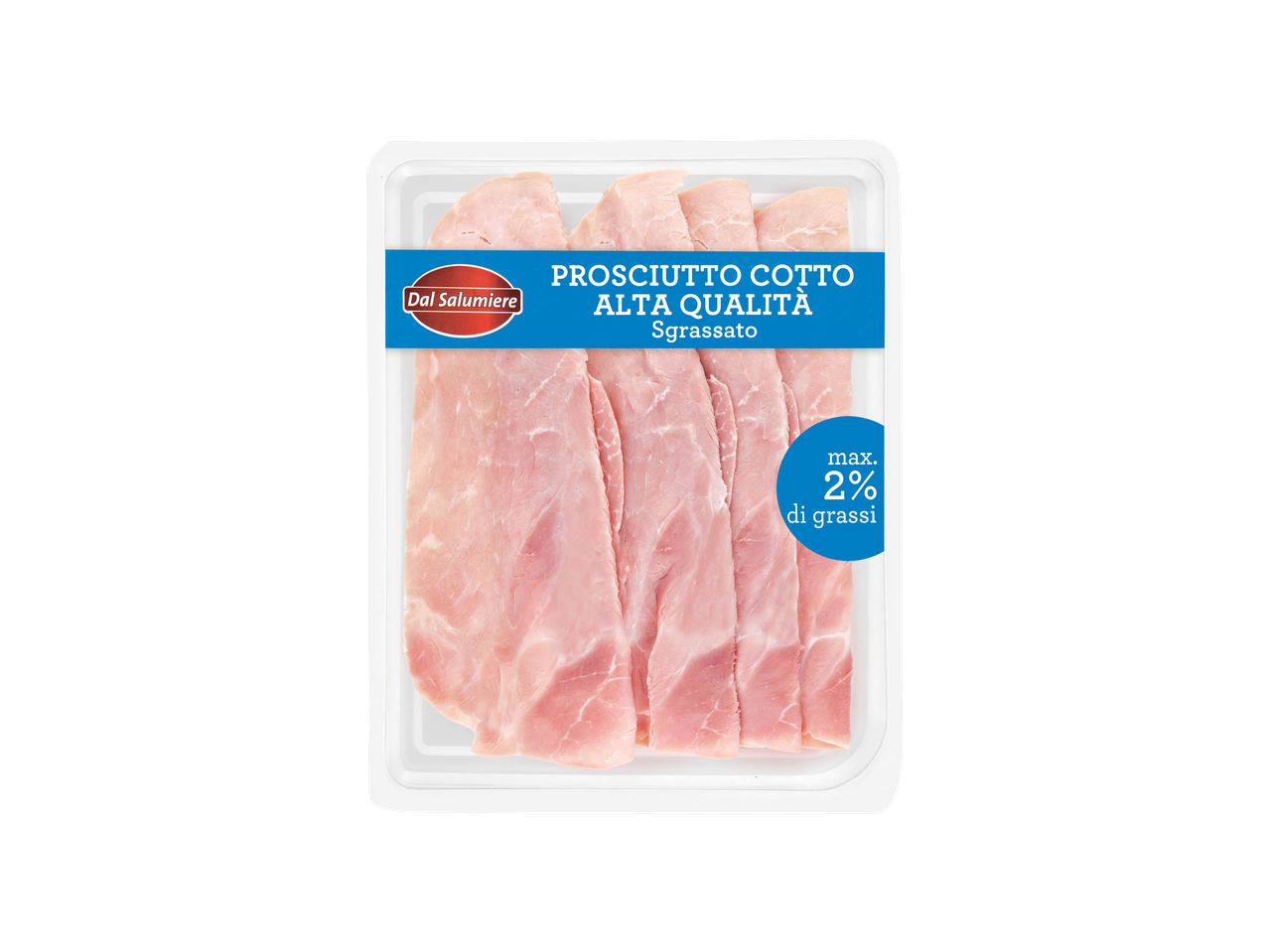 Prosciutto cotto Dal Salumiere, alta qualità, magro.