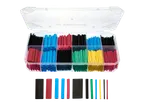 Parkside heat shrink tubing assortment in a clear plastic storage case.