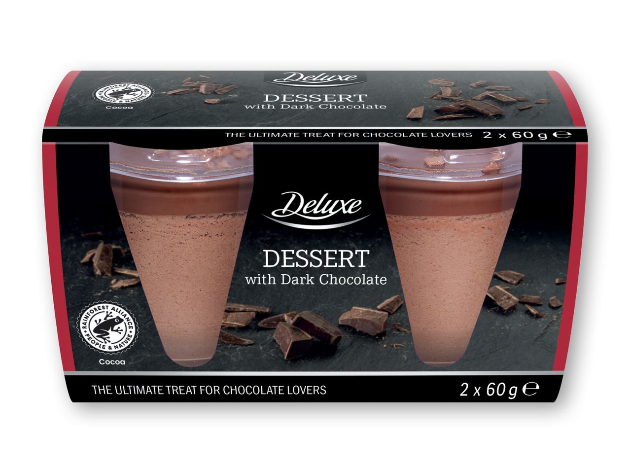 To Delacre chokolade desserter i terrakottaforme.