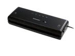 Black vacuum sealer with control panel and power cord.