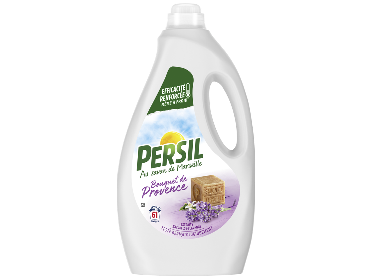 Bouteille de lessive liquide au savon de Marseille et à la lavande, 61 lavages.
