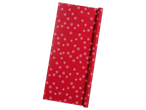 Crelando® Wrapping Paper with white snowflakes on a red background