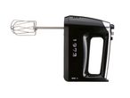 Black hand mixer with a wire whisk attachment