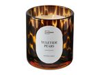 LIVARNO YULETIDE PEARS scented candle in a tortoiseshell glass jar