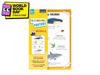 World Book Day poster and animal learning posters with facts about various animals.