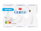 Iogurte Grego Natural Milbona com Nutri-Score A e selo sem glúten