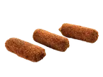 Três croquetes crocantes.
