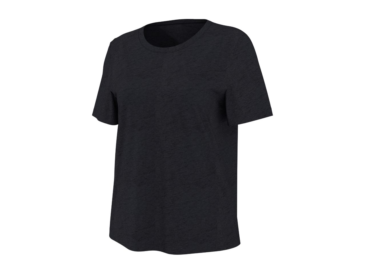 Dark grey short-sleeved t-shirt with a round neck