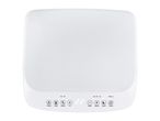 A white square LED mood light with controls on the bottom.