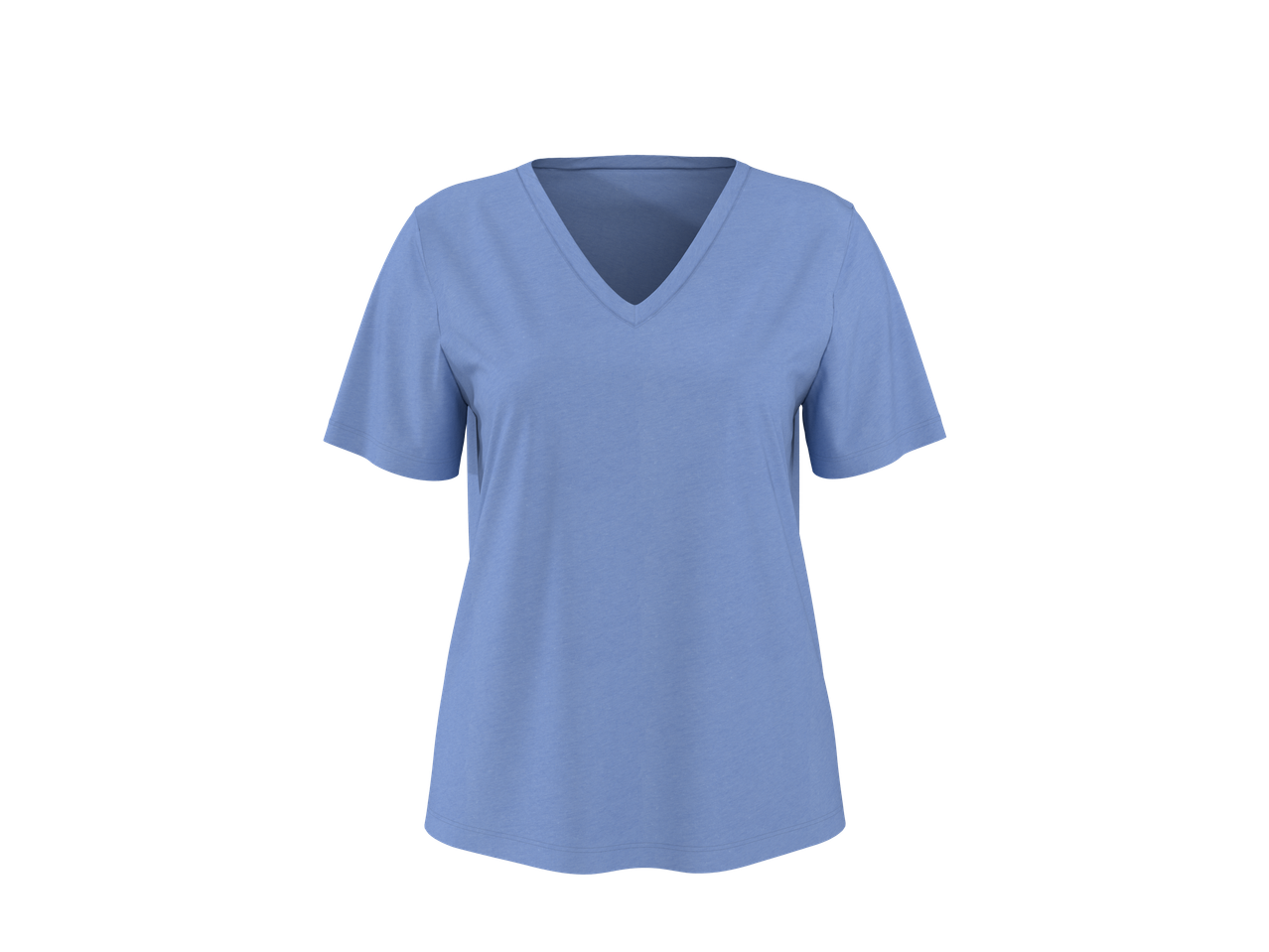 Tricou damă ESMARA cu decolteu în V, albastru deschis