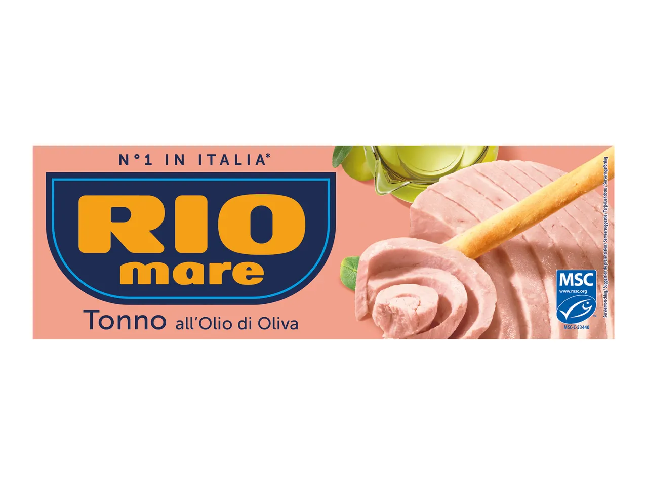 Rio Mare tuna in olive oil, with MSC certification.