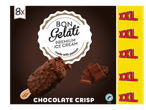 Sorvete Bon Gelati Chocolate Crisp XXL: 8 unidades de picolé de chocolate crocante.