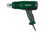 Pistola de ar quente digital PHLGD 2000 em verde e preto.