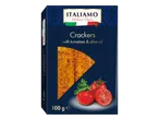 Boîte de crackers aux tomates et huile d'olive, 100g.