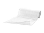 White elastic bandage roll, partially unrolled
