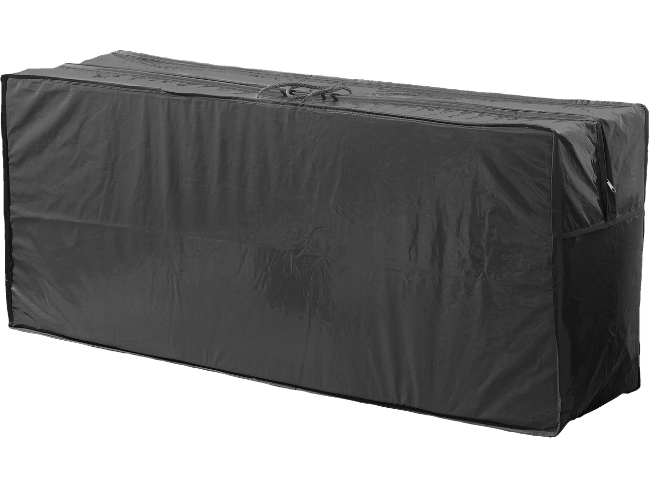 Capa protetora preta LIVARNO para mobiliário de jardim, dobrada.
