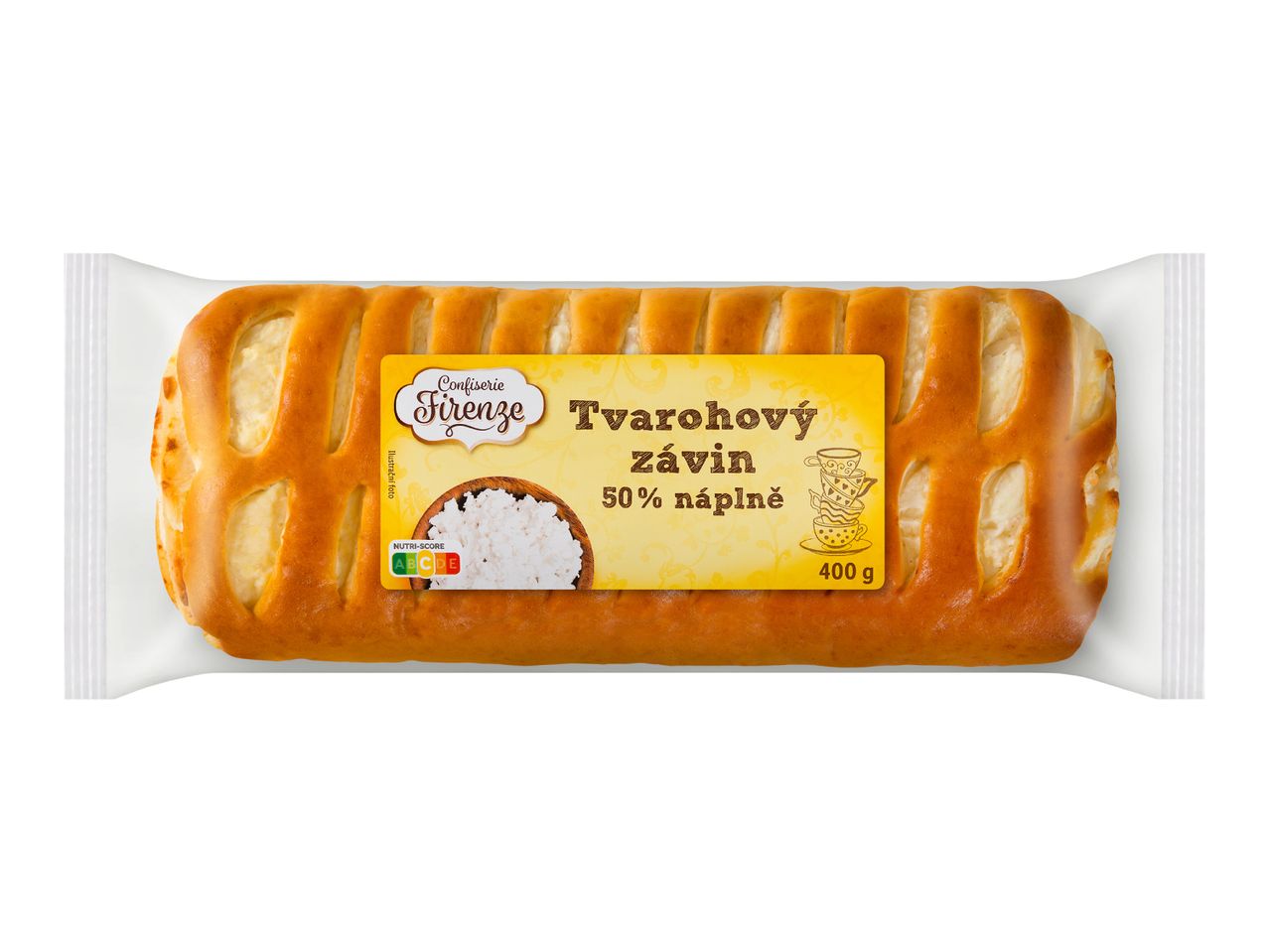 Balení tvarůžkového štrúdlů.