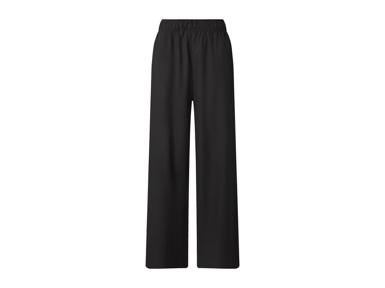 Black wide-leg trousers with an elasticated waist