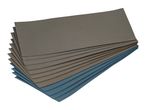 A stack of gray and blue sandpaper sheets.