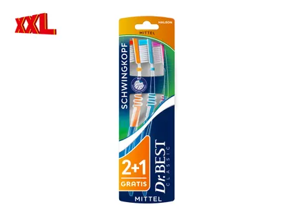 Dr. Best Classic Zahnbürste mit Schwingkopf mittel