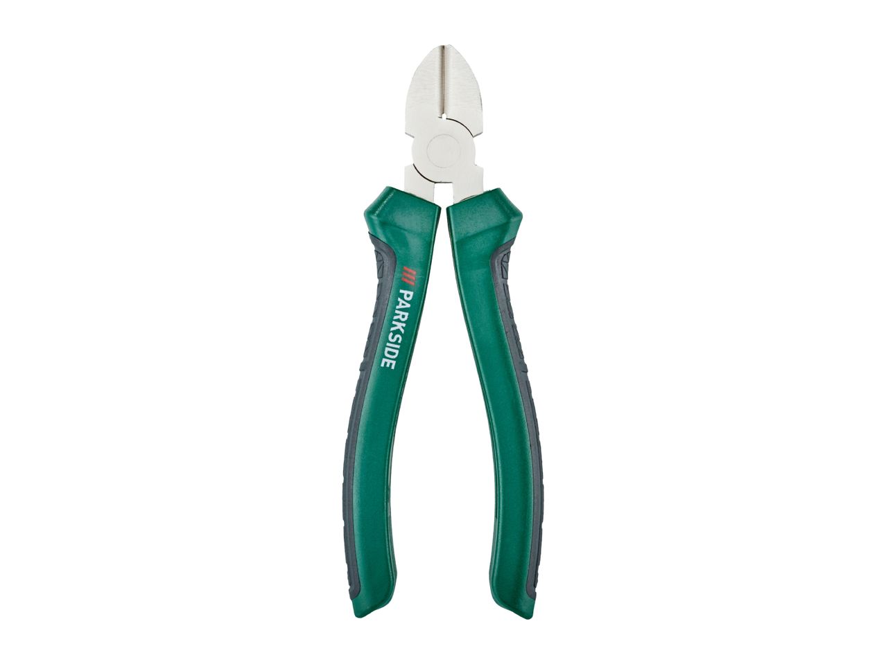Green and black diagonal cutting pliers with a silver head.