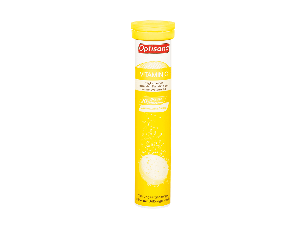 Nahrungsergänzungsmittel mit Vitamin C Brausetabletten mit Zitronengeschmack