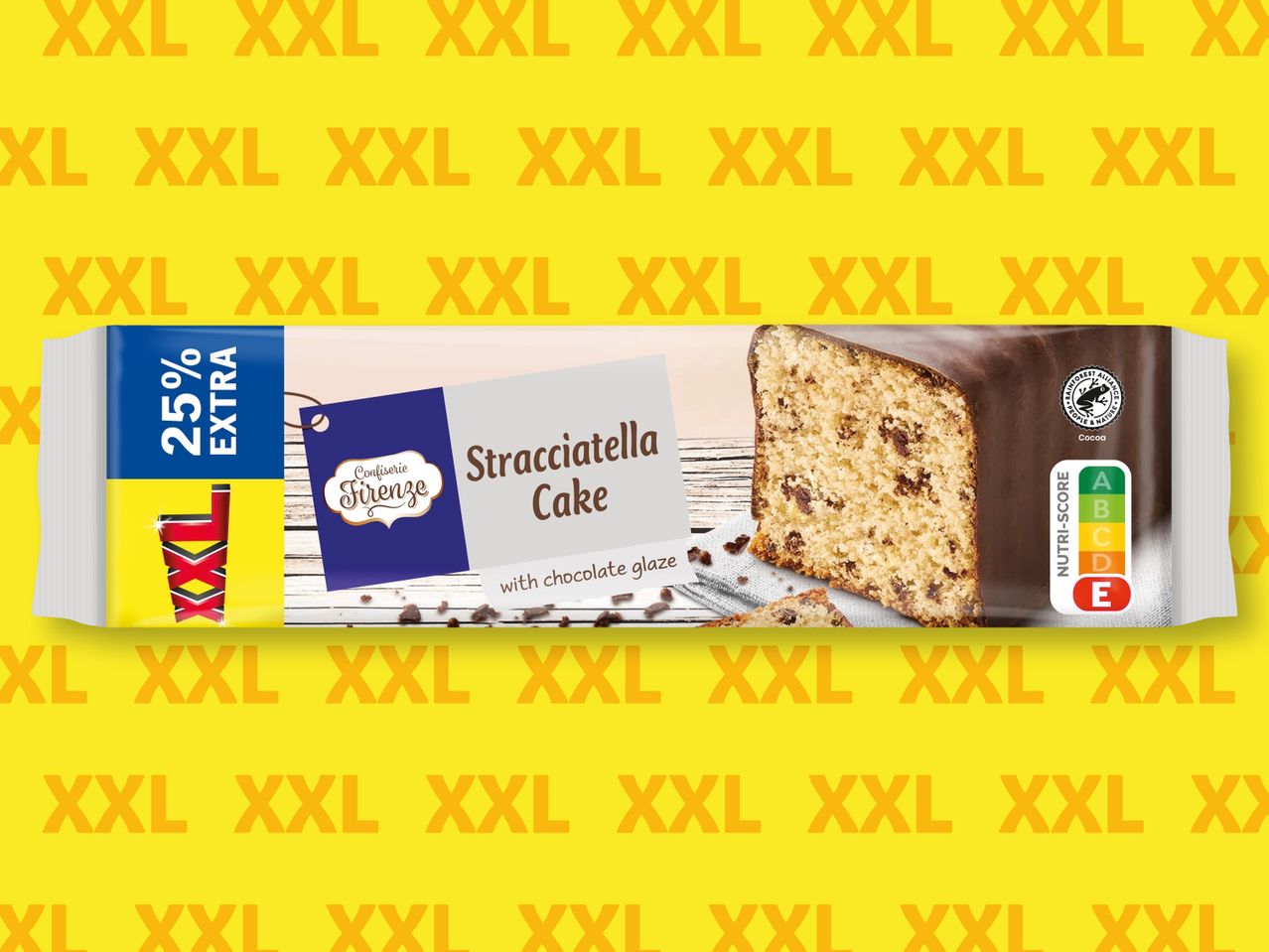 XXL голяма опаковка сладкиш Страчатела от Конфисерие Фиренце с шоколадова глазура.