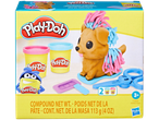 Play-Doh Mini Groom 'n Vet Set with dog figure, two play-doh cans, and accessories.