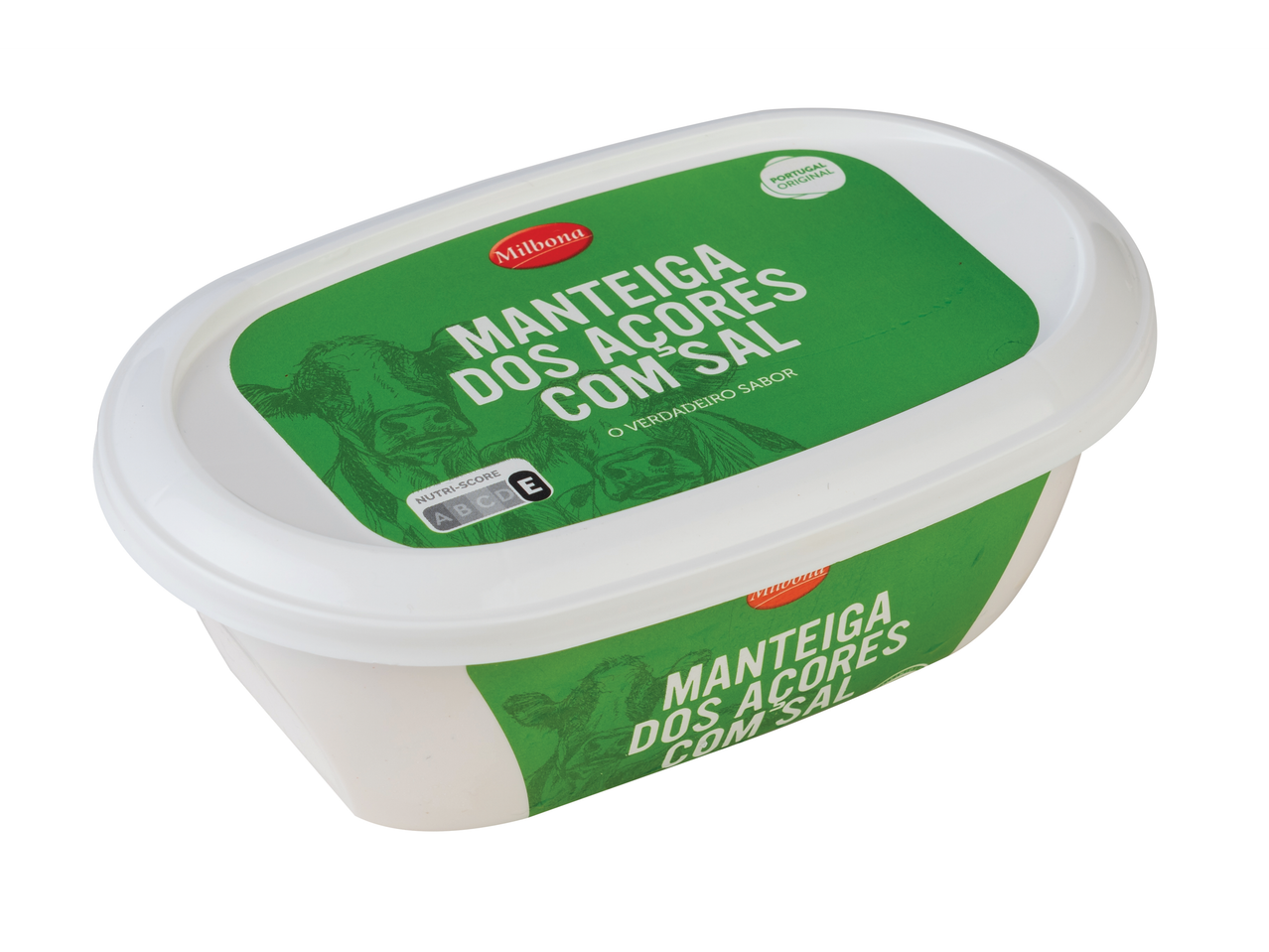 Manteiga dos Açores Milbona com sal, com Nutri-Score E.