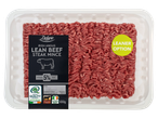 Deluxe Irish Angus Lean Beef Steak Mince, 650g, with 5% fat and a 'Leaner Option' label