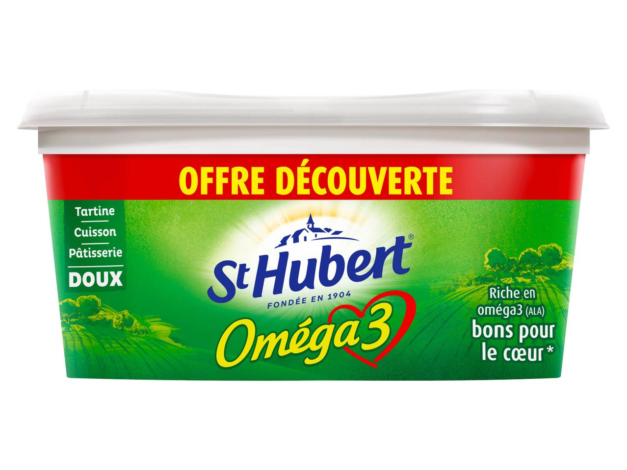 Pot de beurre St Hubert Oméga 3 doux, offre découverte.