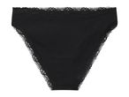 Black ribbed lace trim briefs