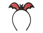 Black headband with red and black bat wings
