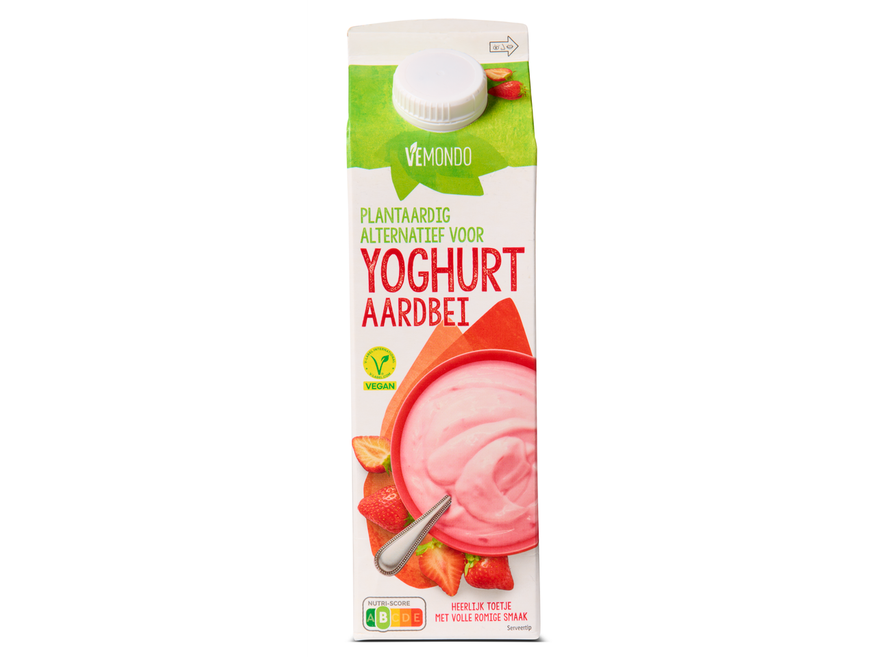 Vemondo plantaardig alternatief voor yoghurt aardbei met Nutri-Score B