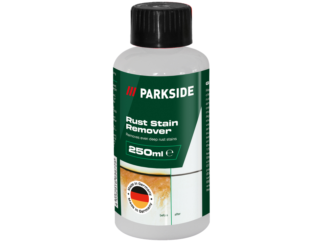 Μπουκάλι αφαίρεσης λεκέδων σκουριάς Parkside 250ml.