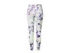 Women's purple and white tie-dye leggings