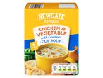 Newgate Express cup soup: chicken & vegetable with croutons, 4 sachets.