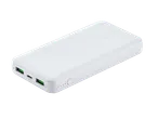 A white TRONIC power bank with multiple USB ports.