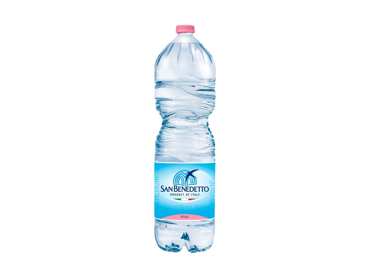 1-Liter-Flasche San Benedetto natürliches Mineralwasser.