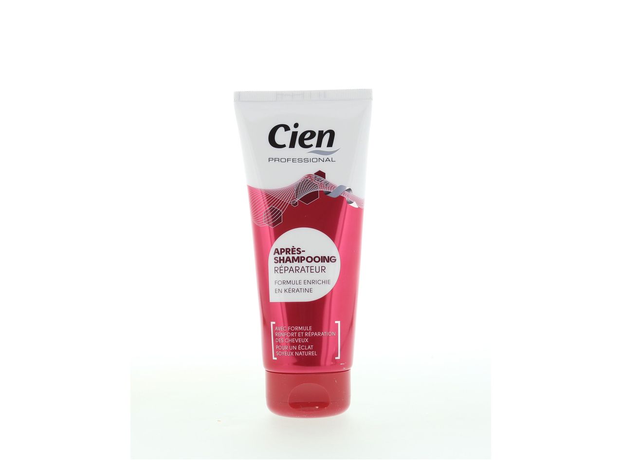 Soin capillaire Cien Professional: après-shampooing réparateur à la kératine.