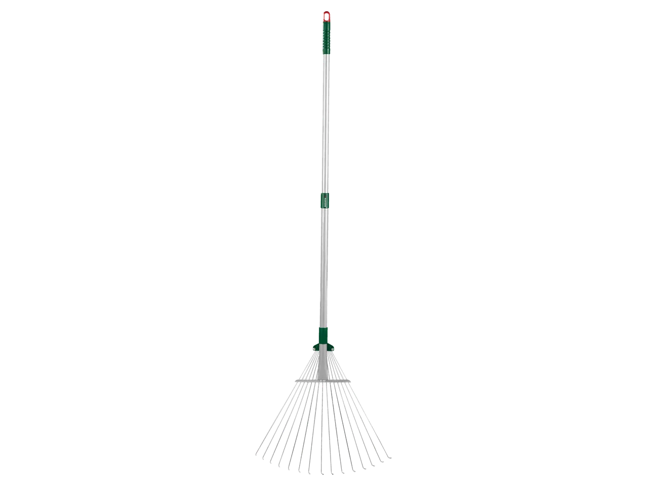 Ancinho de folhas Parkside® com cabo telescópico.