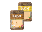 Dva pakovanja dimljenog sira, jedno sa vidljivim kriškama sira i Nutri-Score oznakom.