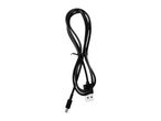 Black USB charging cable with a micro-USB connector on one end