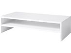 White two-tiered shelf unit.
