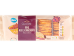 Rivercote BBQ Rice Crackers with nutritional information.