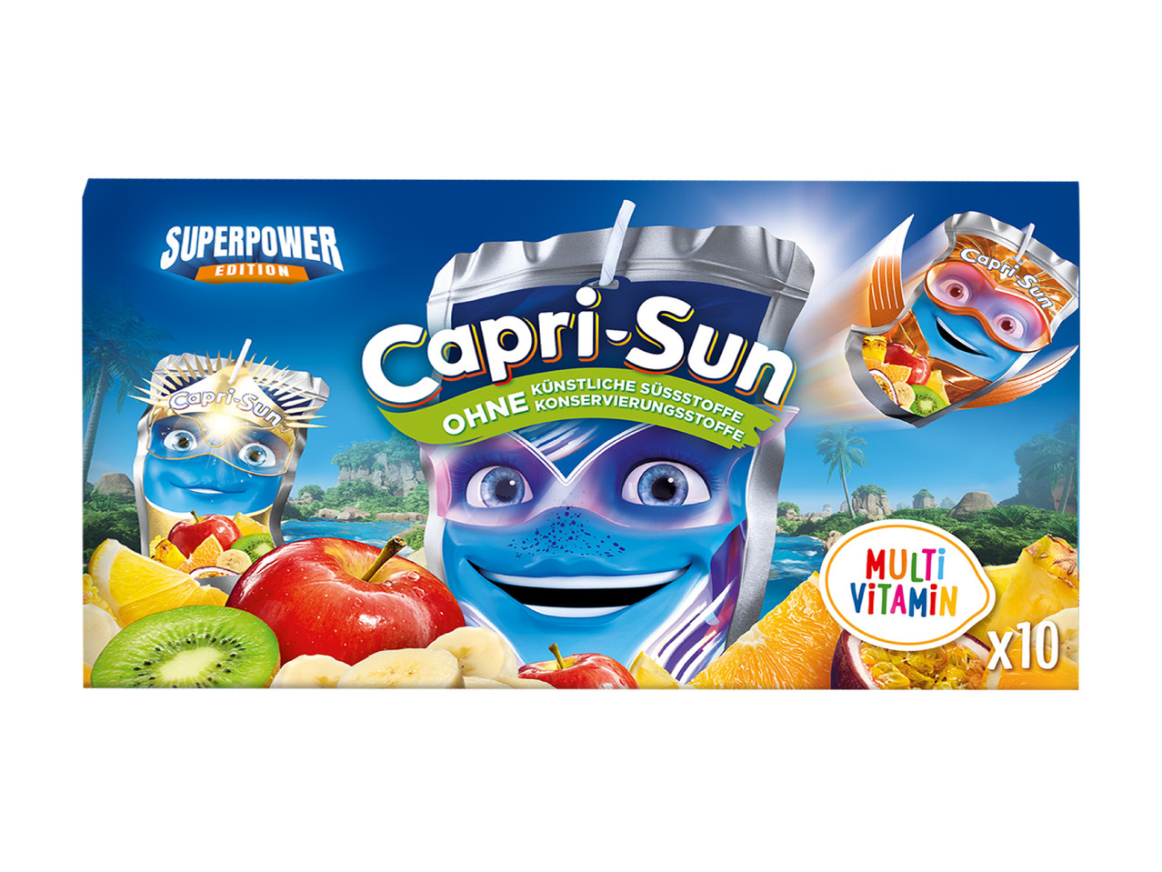 Capri-Sun Superpower Edition Multivitamin-Getränke, 10er Packung.