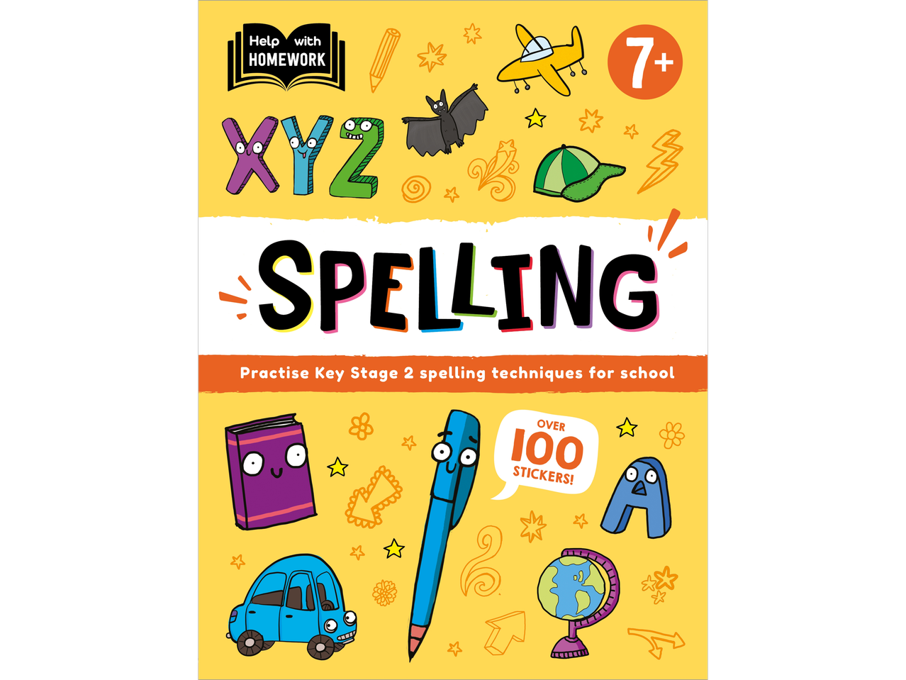 Spelling workbook for 7+ year olds with over 100 stickers.