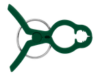 Groene Parkside® Wuchshilfen klem met metalen ring.