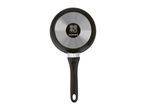 Silvercrest frying pan, bottom view, with induction hob compatibility symbols