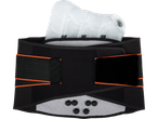 Back support belt with cold pack compartment.